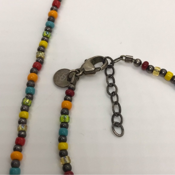 925 Emily Ray Set Of Necklace And Bracelet Colorful Beads - Picture 2 of 7